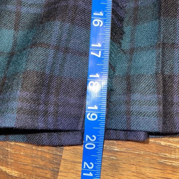 Vintage Plaid Blue & Green 100% Wool Pleated Wrap Kilt Irish Skirt Size 6 - Picture 14 of 16